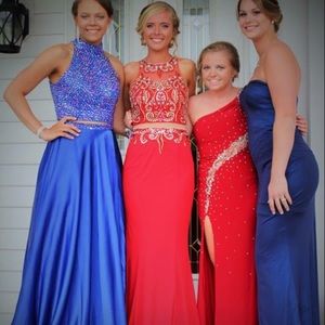 Blue Two Piece Sherri Hill Size 8